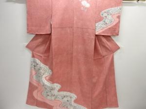 絞り　流水に辻ヶ花模様訪問着